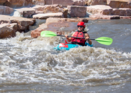 Photo of a kayaker on the North Fork Whitewater Park