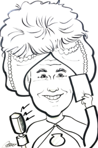 Caricature of Johnny Carson