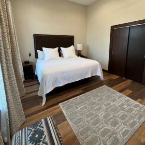 Inside photo of bedroom at River Point Inn a boutique hotel in Downtown Norfolk