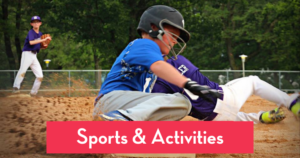 Kids playing baseball