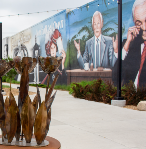 Johnny Carson Mural in River Point Square