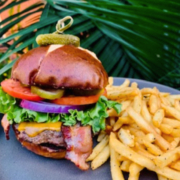 The Brewmaster’s Burger at the Sandbar