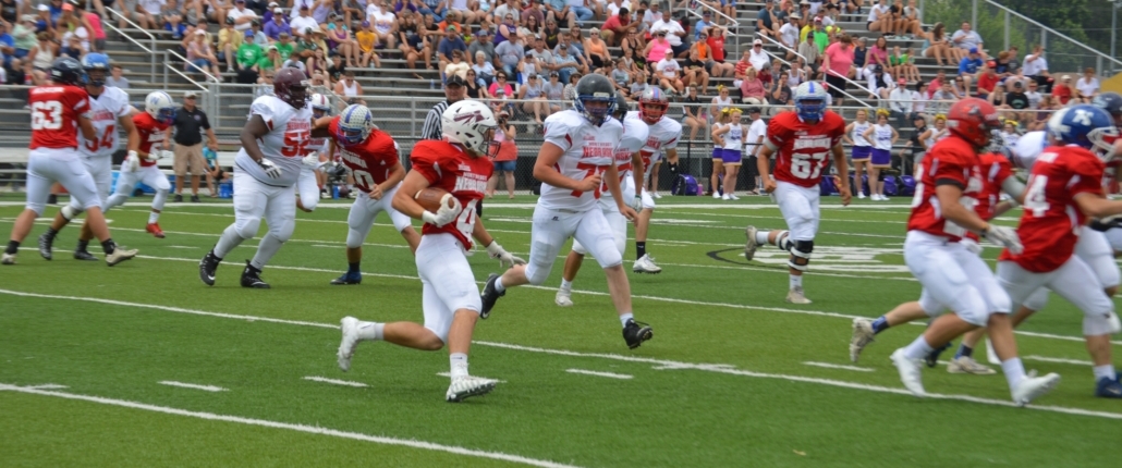 Football game on Veterans Memorial Field